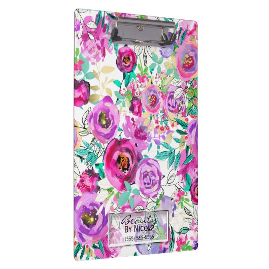 Paarse roze, licht gepersonaliseerd klembord (Rechts)