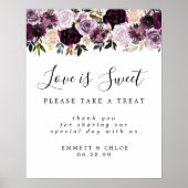 Paarse roze liefde is Sweet Weddenschap Staafje Poster (Voorkant)