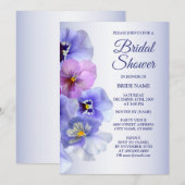 Paarse roze Lila Pansy Floral Vrijgezellenfeest Pa Kaart (Voorkant / Achterkant)