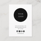 Paarse Roze Lotus Bloem Oorbel Display Visitekaartje (Achterkant)