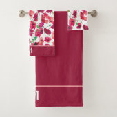 Paarse roze maandoekset bad handdoek (Insitu)