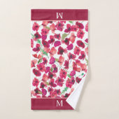 Paarse roze maandoekset bad handdoek (Handdoek)