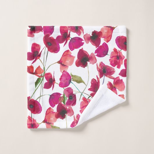 Paarse roze maandoekset bad handdoek (Wasdoekje)