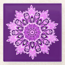Paarse roze Mandala Boho drank