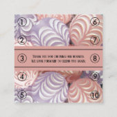 Paarse roze marmer Generic Business Loyalty Punch Afsprakenkaartje (Achterkant)