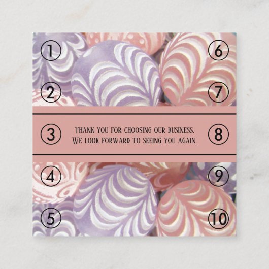 Paarse roze marmer Generic Business Loyalty Punch Afsprakenkaartje (Achterkant)
