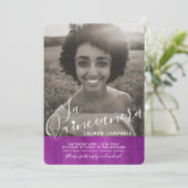 paarse roze mauve moderne kunst La Quinceañera fot Kaart (Staand voorkant)