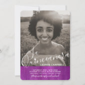 paarse roze mauve moderne kunst La Quinceañera fot Kaart (Voorkant)