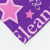 Paarse roze meisjes naam Eleanor sterren patroon Fleece Deken (Hoek)