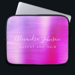 Paarse Roze Metallic Monogram Zakelijk Laptop Sleeve<br><div class="desc">Moderne Paarse en Roze Ombre Girly Make Up en Hair Beauty Salon Faux Metallic Roestvrij Elegant Monogram Promotionele Laptoptas of Sleeve Promotionele (promo) reclame Hoesje. Dit stijlvolle professionele zakelijke computer hoesje kan worden aangepast aan uw monogrammed script handtekening naam en functie van de functie of functie op te nemen.</div>