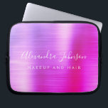 Paarse Roze Metallic Monogram Zakelijk Laptop Sleeve<br><div class="desc">Moderne Paarse en Roze Ombre Girly Make Up en Hair Beauty Salon Faux Metallic Roestvrij Elegant Monogram Promotionele Laptoptas of Sleeve Promotionele (promo) reclame Hoesje. Dit stijlvolle professionele zakelijke computer hoesje kan worden aangepast aan uw monogrammed script handtekening naam en functie van de functie of functie op te nemen.</div>