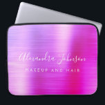 Paarse Roze Metallic Monogram Zakelijk Laptop Sleeve<br><div class="desc">Moderne Paarse en Roze Ombre Girly Make Up en Hair Beauty Salon Faux Metallic Roestvrij Elegant Monogram Promotionele Laptoptas of Sleeve Promotionele (promo) reclame Hoesje. Dit stijlvolle professionele zakelijke computer hoesje kan worden aangepast aan uw monogrammed script handtekening naam en functie van de functie of functie op te nemen.</div>