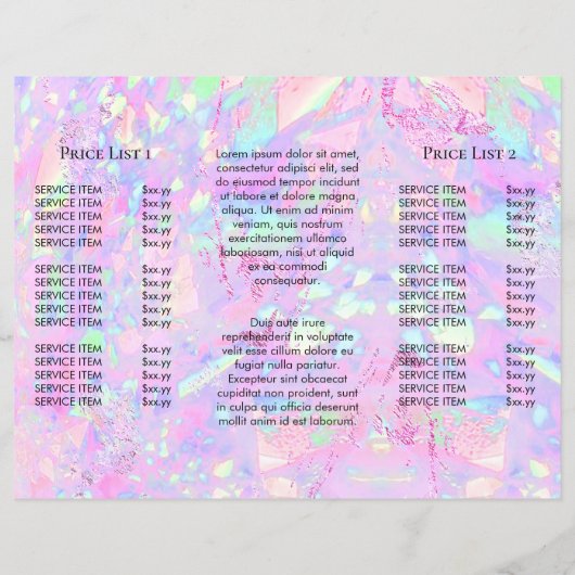 paarse roze minerale brochure (Achterkant)