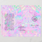 paarse roze minerale brochure (Voorkant / Achterkant)