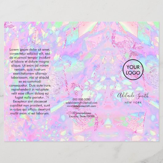 paarse roze minerale brochure (Voorkant)
