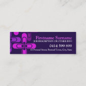 Paarse roze mini-Visitekaartjes Mini Visitekaartje (Achterkant)