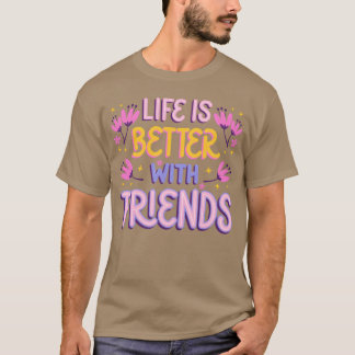 Paarse Roze Minimalist Beste Vriendin Schattige me T-shirt