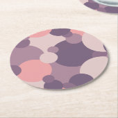 Paarse-roze moleculen papier onderzetter (Gebogen)