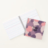 Paarse-roze moleculen receptenboek notitieboek (Binnen)