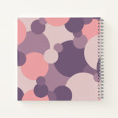 Paarse-roze moleculen receptenboek notitieboek (Achterkant)