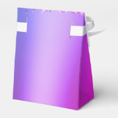 Paarse roze monogram Glitter Eyelashes Modern Bedankdoosjes (Achterkant)