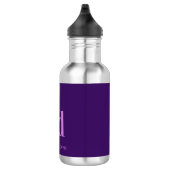 Paarse roze monogram initialen heten moderne waterfles (Rechts)