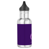 Paarse roze monogram initialen heten moderne waterfles (Links)