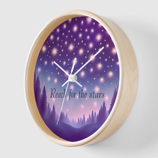 Paarse Roze Motivatie Tekst Wandklok (Hoek)