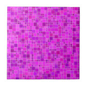 Paarse roze mozaïek - Mooie Abstract - elegant Tegeltje (Voorkant)