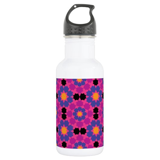 Paarse roze mozaïek waterfles (Voorkant)