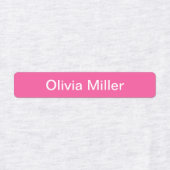 Paarse roze naamlabels voor schoolkamp dagopvang labels (Design 1)