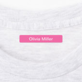 Paarse roze naamlabels voor schoolkamp dagopvang labels (Aangebracht)