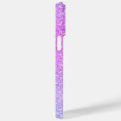 Paarse Roze Neon Glitter Gepersonaliseerde Naam Case-Mate iPhone Case (Achterkant / Rechts)