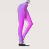 Paarse roze neon glitter spaarpjes Dans nacht Leggings (Rechts)