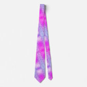 Paarse Roze Neon Glitter Sprankelende Druppels Str Stropdas (Voorkant)