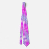 Paarse Roze Neon Glitter Sprankelende Druppels Str Stropdas (Achterkant)