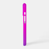 Paarse Roze Neon iPhone Case met aangepaste naam 16 Hoesje (Linkerkant)