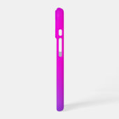 Paarse Roze Neon iPhone Case met aangepaste naam iPhone 16 Hoesje (Linkerkant)