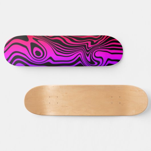 Paarse Roze Neon Kleur Skateboard (Horizontaal)
