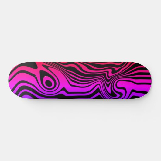 Paarse Roze Neon Kleur Skateboard (Horizontaal)