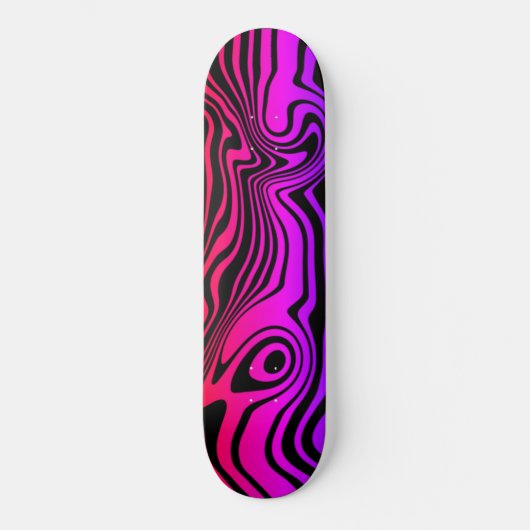 Paarse Roze Neon Kleur Skateboard (Voorkant)