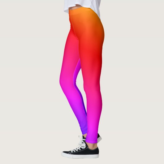 Paarse roze Neon Light Gradient Party Leggings (Links)