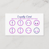 Paarse roze neon Stijlvolle body Piercing Klantenkaartje (Voorkant)