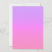 Paarse Roze Nep Glitter Bat Mitzvah Kaart (Achterkant)