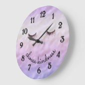 Paarse roze ombre Black Eyelashes Kindness Grote Klok (Hoek)