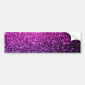 Paarse roze ombre faux glitter bumpersticker (Voorkant)