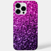 Paarse roze ombre faux glitter Case-Mate iPhone case (Achterkant)