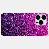 Paarse roze ombre faux glitter Case-Mate iPhone case (Achterkant (horizontaal))