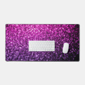 Paarse roze ombre faux glitter schittert bureaumat (Keyboard & Muis)