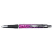 Paarse roze ombre faux glitter sparkle personalise pen (Achterkant)